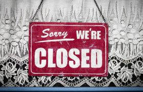 A Sign Saying "Sorry, We're Closed"