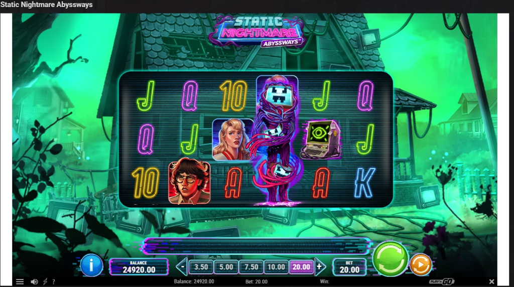 Screenshot from the New Static Nightmare Abyssways Slot by Play'n GO