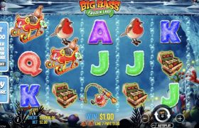 Skärmbild av det nya spelet Big Bass Christmas Frozen Lake från Pragmatic Play