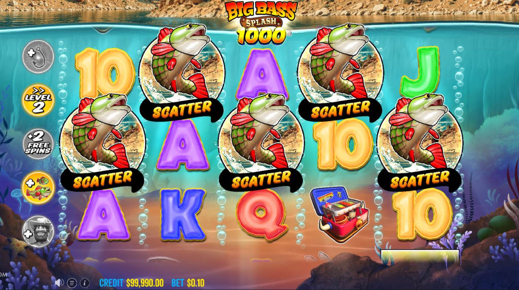 Screenshot from the Free Spins of Big Bass Splash
