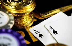 Casino Playing Cards and Gold Coins