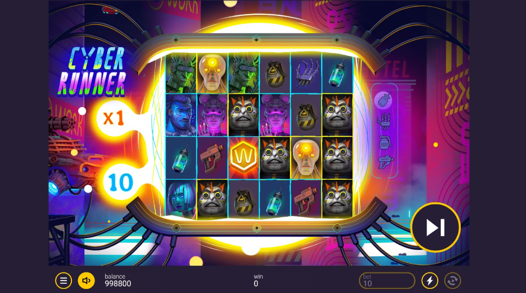 Screenshot from the Free Spins of Cyber Runner