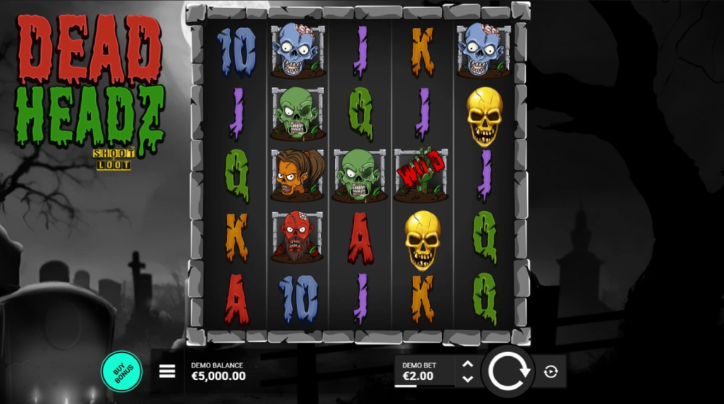 Screenshot from the New Dead Headz Slot by Jinx Gaming