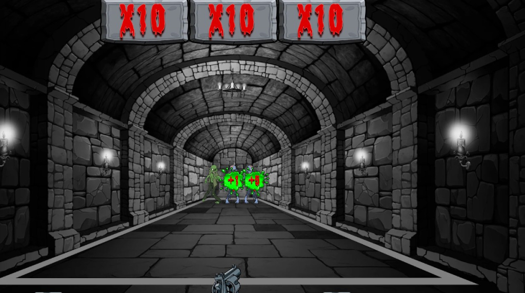 Screenshot from the Shoot & Loot Bonus of Dead Headz