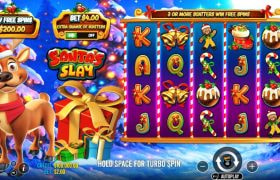 Screenshot from the New Santa's Slay Slot by Pragmatic Play