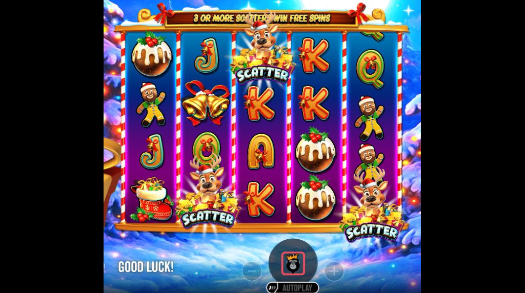 Screenshot from the Free Spins of Santa's Slay