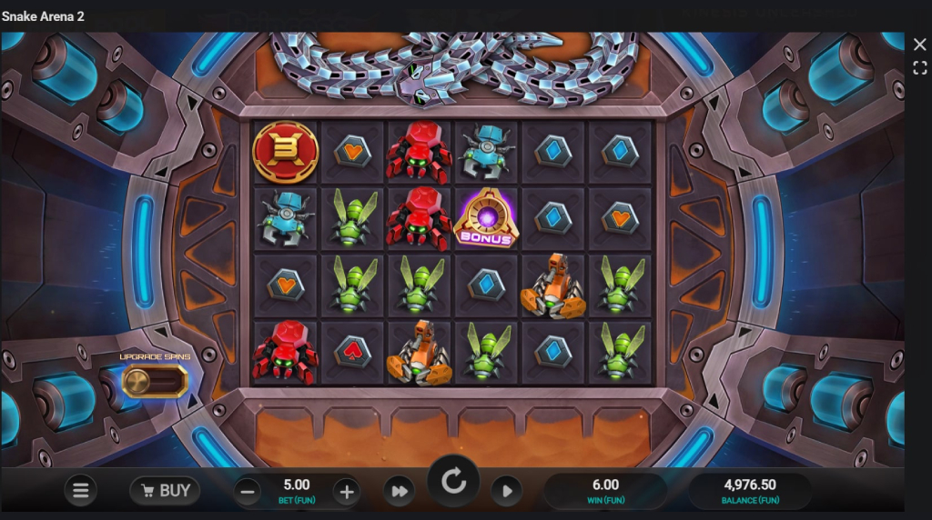 Screenshot from the New Snake Arena 2 Slot by Relax Gaming