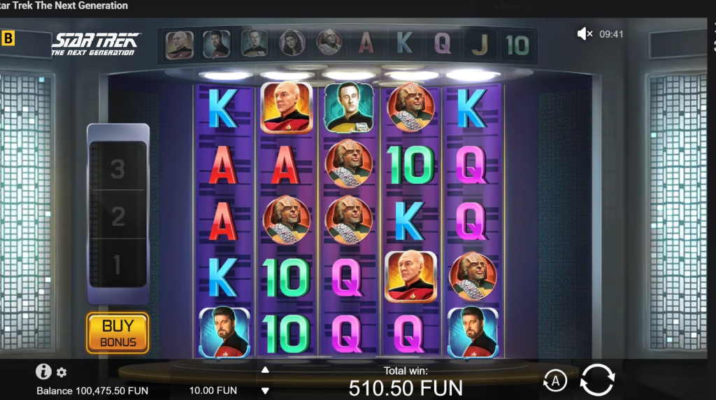 Screenshot from the New Star Trek the Next Generation Slot by BGaming