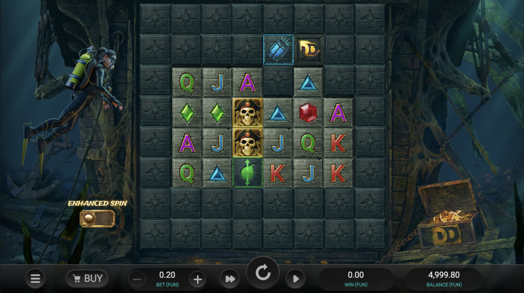 Skärmbild av det nya spelet Treasure Tumble Dream Drop av Relax Gaming