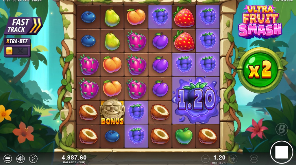 Screenshot from the Giant Symbols Feature of Ultra Fruit Smash