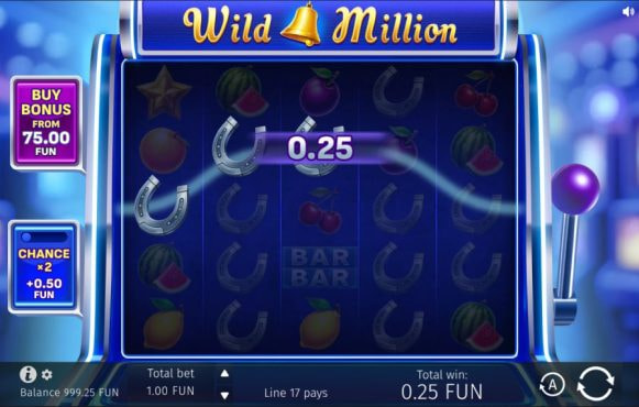 Screenshot from the New Wild Million Slot by BGaming