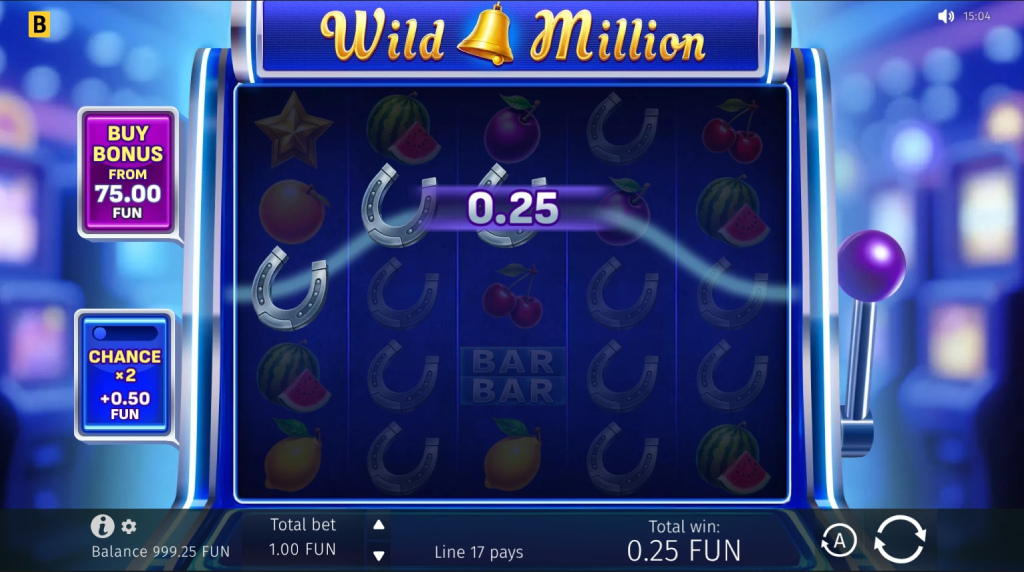 Screenshot from the New Wild Million Slot by BGaming
