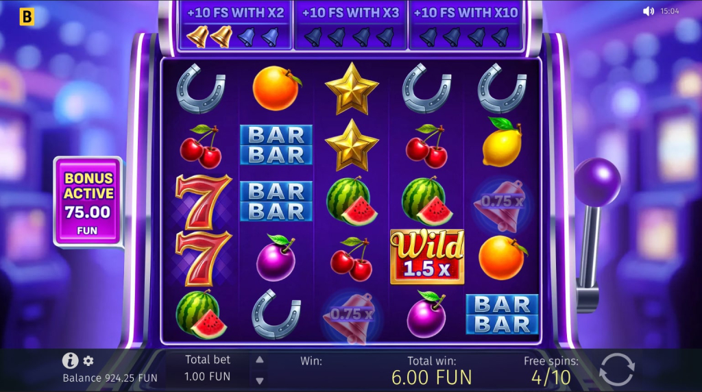 Screenshot from the Free Spins Round of Wild Million