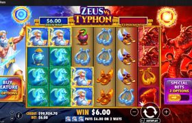Screenshot from the New Zeus vs Typhon Slot by Pragmatic Play