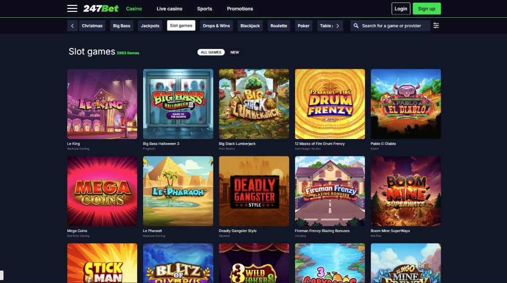 The Online Slot Collection at 247Bet