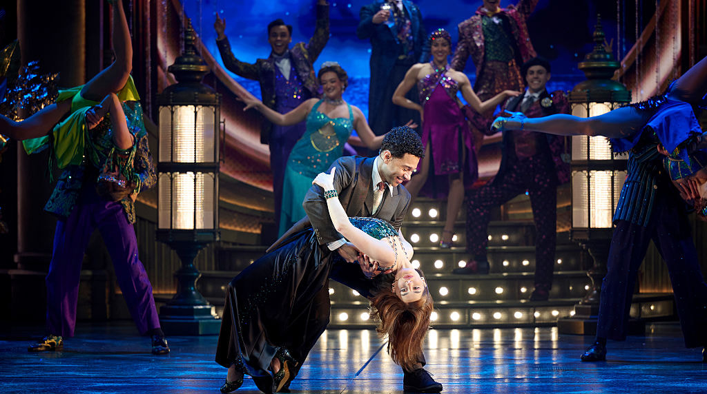 Corbin Bleu and Amber Davies Performing a Scene from 'The Great Gatsby' in April 2025.