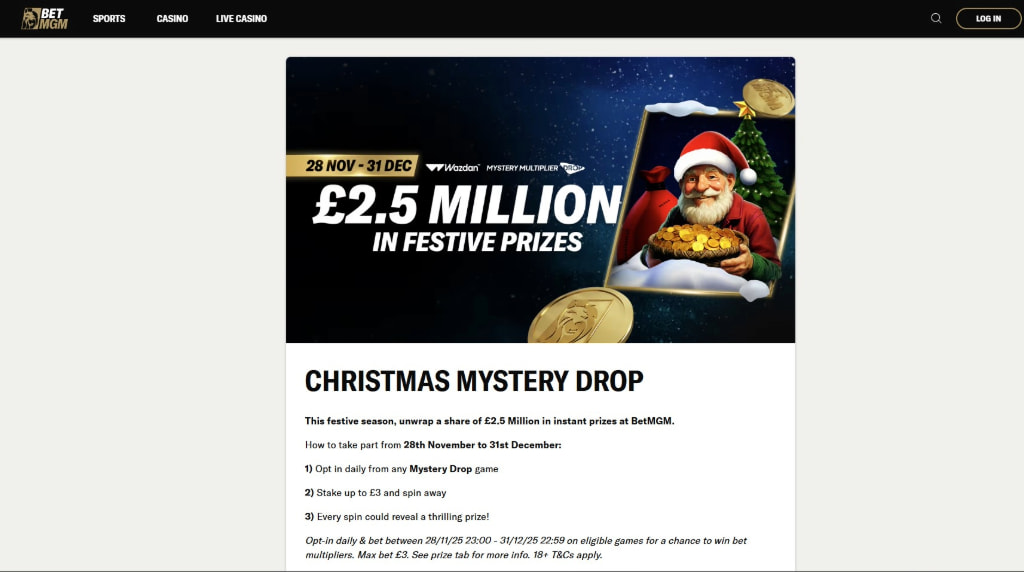 BetMGM's Casino Christmas Mystery Drop