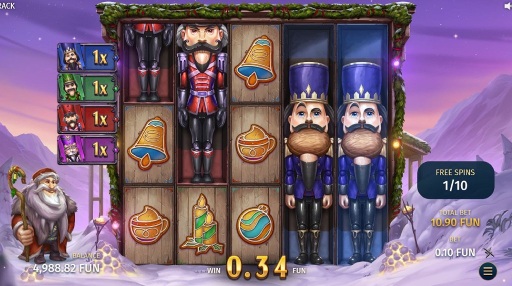 Screenshot from the Nutcracker Spins of Big Stack Nutcracker