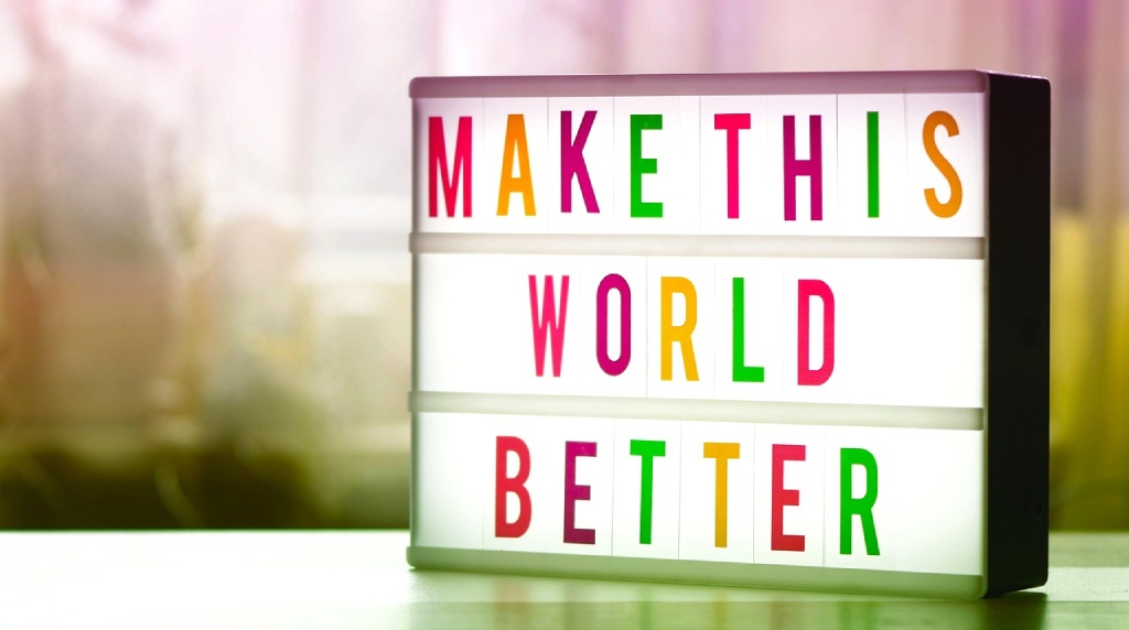 A Light Box with a Charity Message