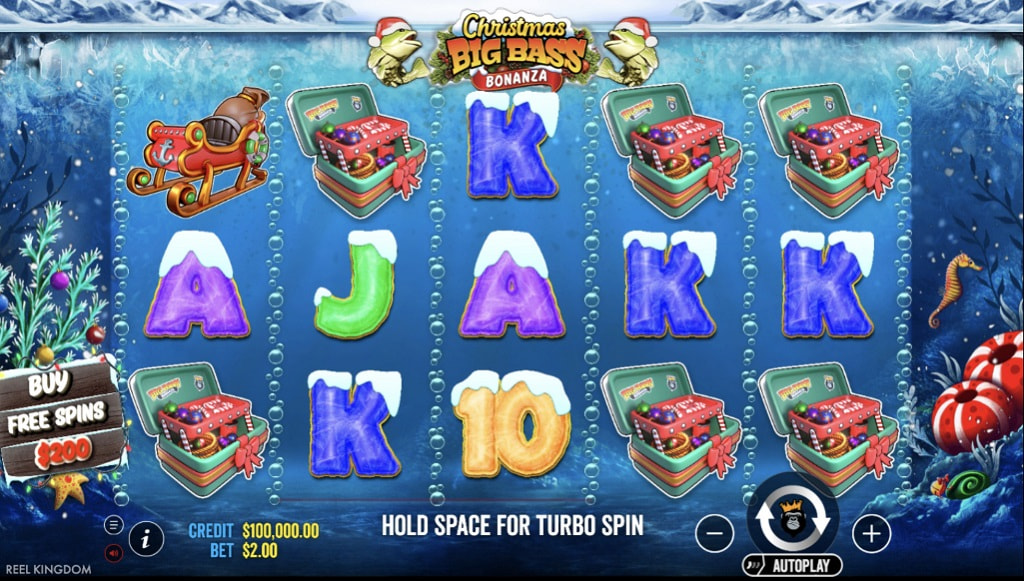 Skärmbild av spelet Christmas Big Bass Bonanza