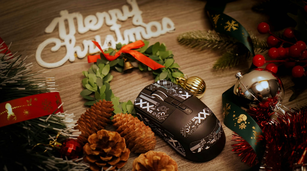 Christmas Decorations and a Computer Mouse