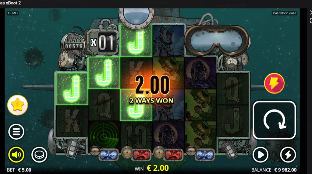 Screenshot from the New Das xBoot 2 Slot by Nolimit City