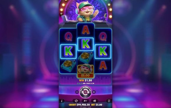 Screenshot from the New DJ Neko Slot by Pragmatic Play