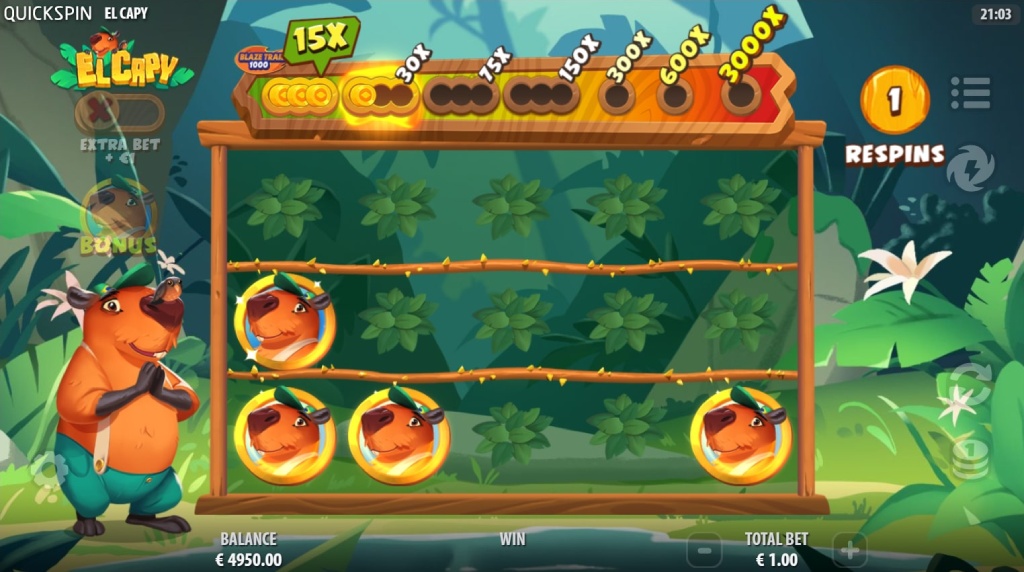 Screenshot from the Blaze Trail 1000 game of El Capy