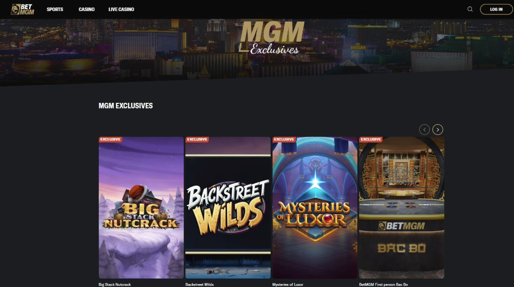 The Exclusive Casino Games at BetMGM