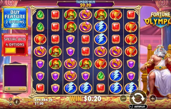 Screenshot from the New Fortune of Olympus Slot by Pragmatic Play