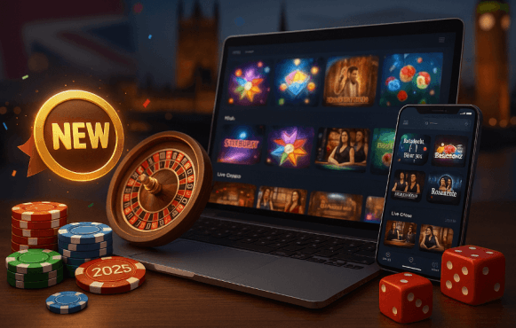 A Laptop and Phone Displaying Online Casino Games