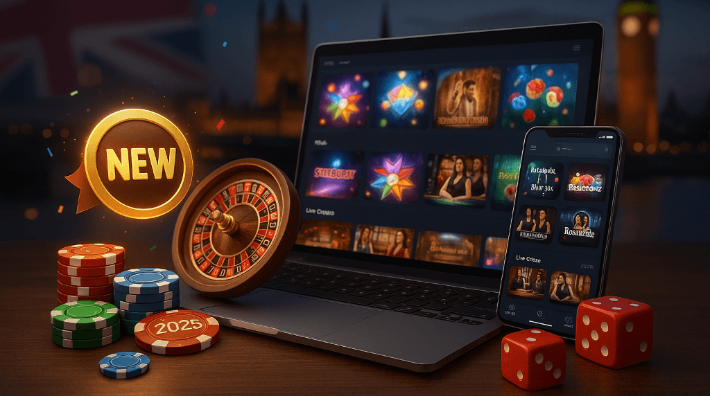 A Laptop and Phone Displaying Online Casino Games