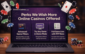 Laptop Screen Showing Some Unique Perks We Wish More Online Casinos Offered