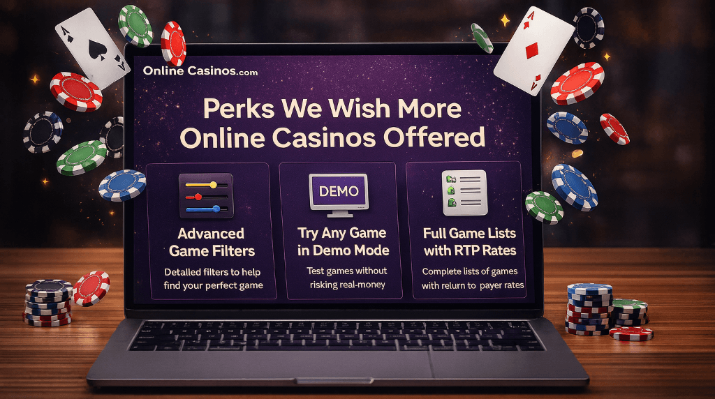 Laptop Screen Showing Some Unique Perks We Wish More Online Casinos Offered