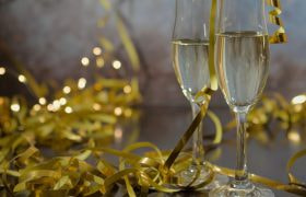 Drinks, Glasses and Glasses of Sparkling Wine