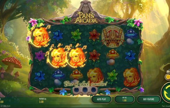 Screenshot from the New Pan's Arcadia Slot by Thunderkick