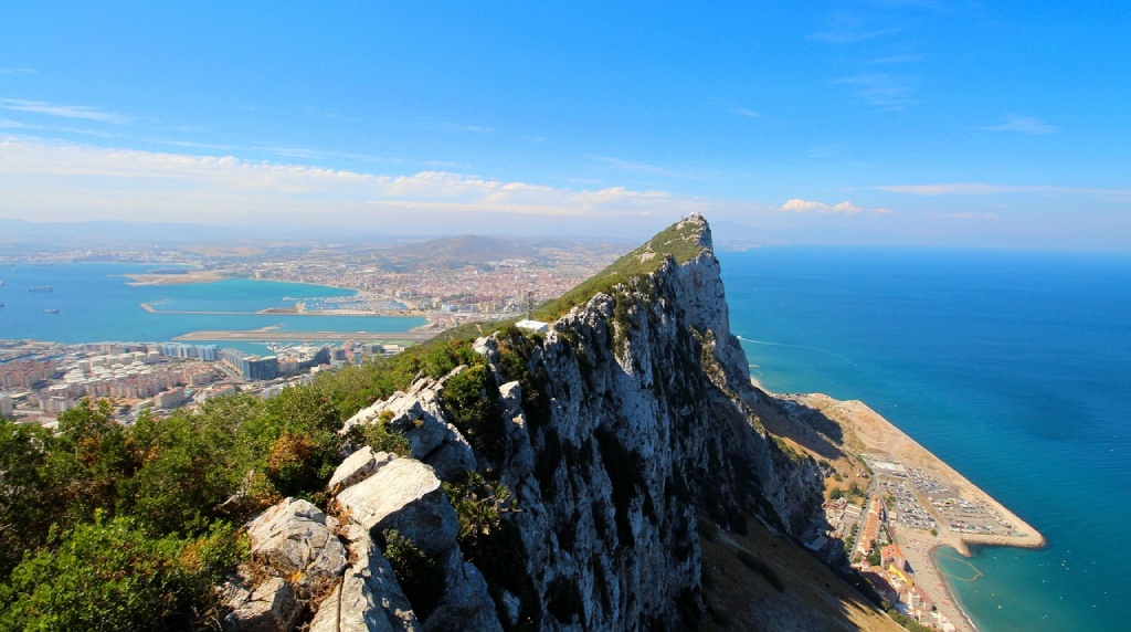 Aerial View of the Rock of Gibraltar