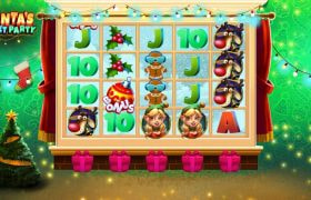 Screenshot from the new Santa's Secret Party Slot by TriggerButton