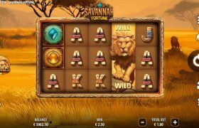 Screenshot from the new Savannah Fortune slot by Quickspin