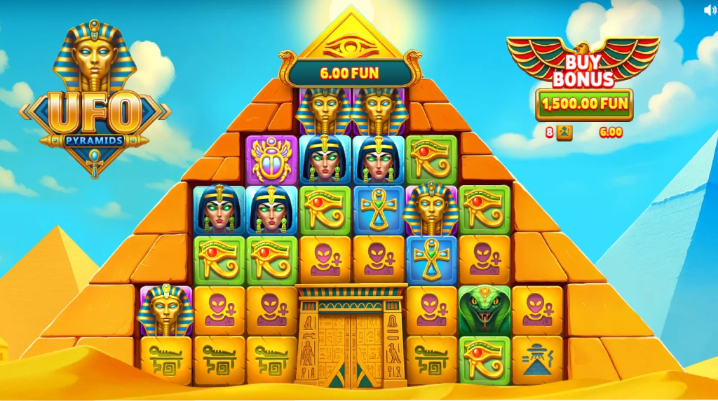 Screenshot from the New UFO Pyramids Slot by BGaming