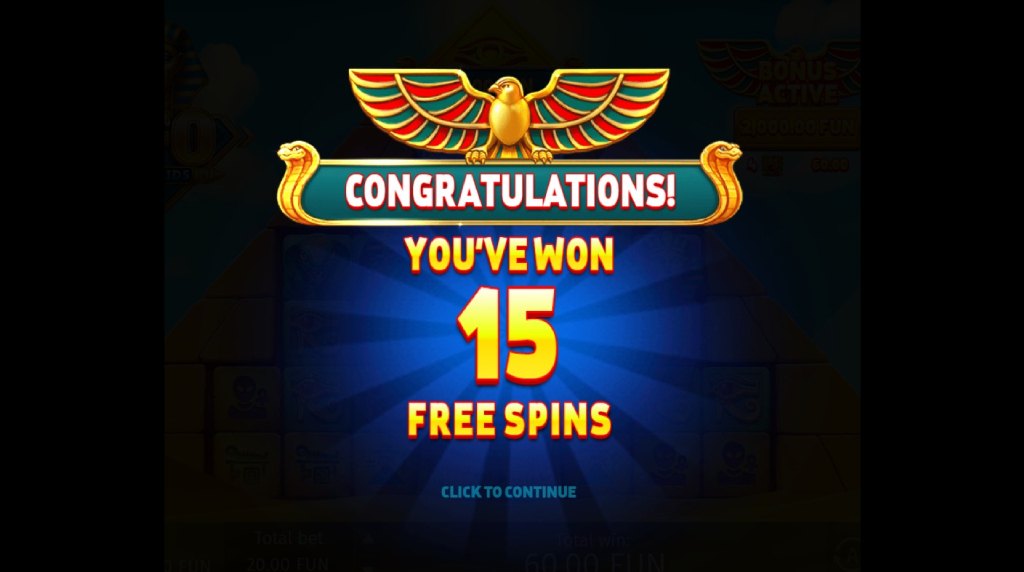 Screenshot from the Free Spins of UFO Pyramids