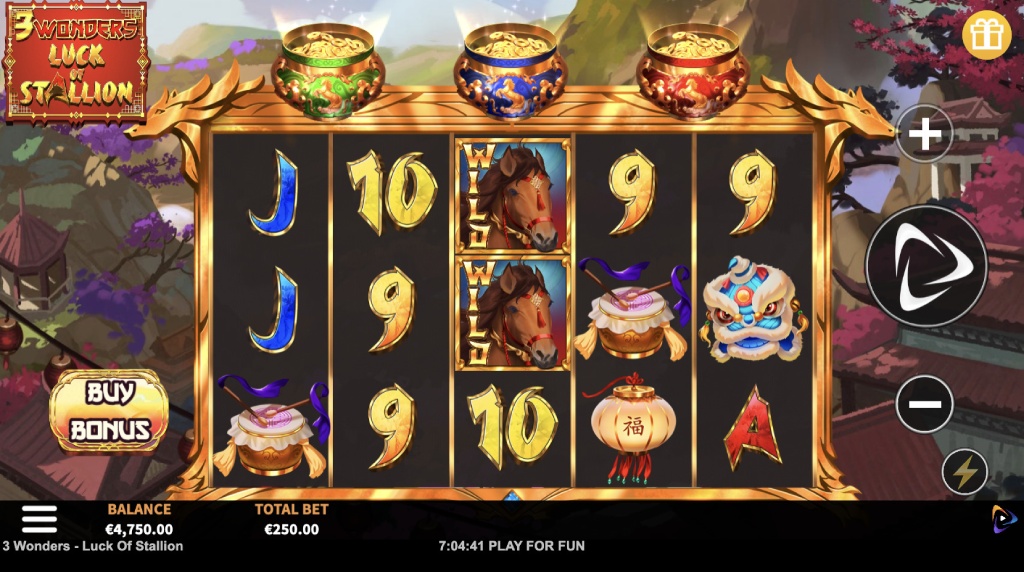 Skärmbild av det nya spelet 3 Wonders - Luck of Stallion från Boomerang Studios