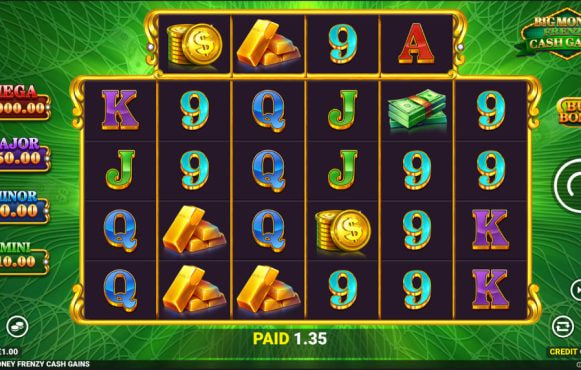 Screenshot from the New Big Money Frenzy Cash Gains Slot by Blueprint Gaming
