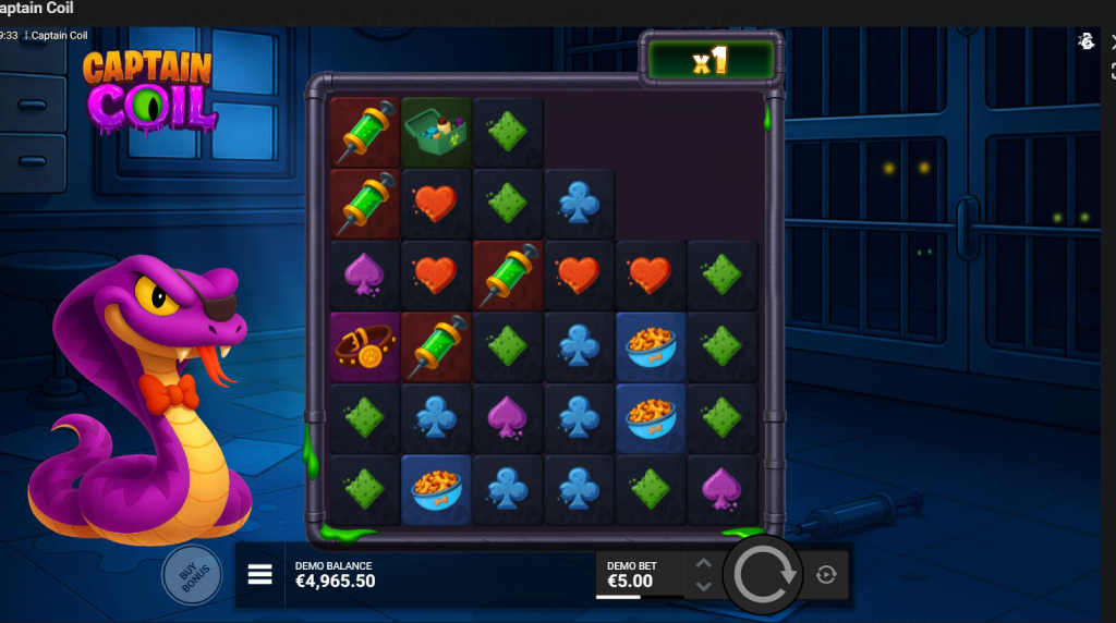 Screenshot from the New Captain Coil Slot by Bullshark Games