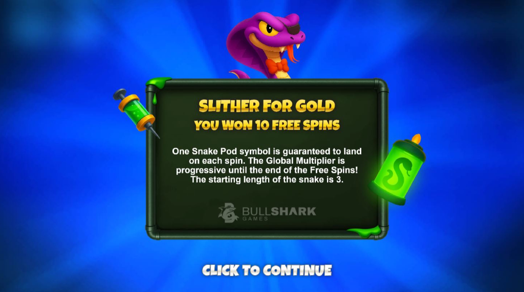 Screenshot from the free spins round of Captain Coil
