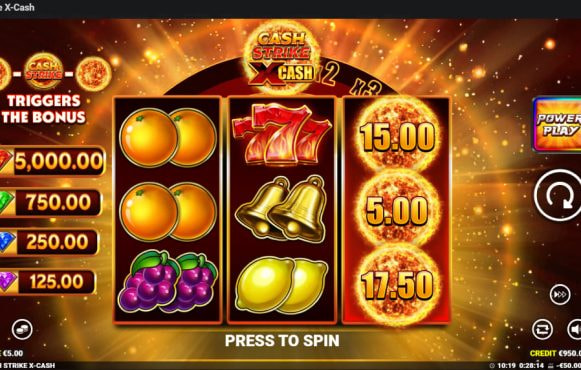 Screenshot from the New Cash Strike X-Cash Slot by Blueprint Gaming