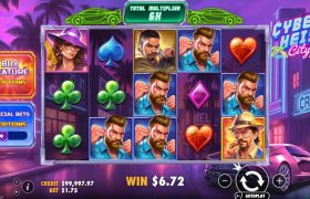 Screenshot from the New Cyberheist City Slot by Pragmatic Play