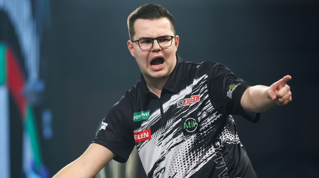 Dutch darts player Gian van Veen.