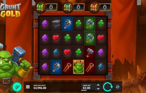 Screenshot from the New Grunt Gold Slot by Bullshark Games