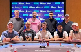 The Final Table Finishers Pose for Pictures Ahead of the 2026 Grosvenor UK Poker Tour London Main Event.